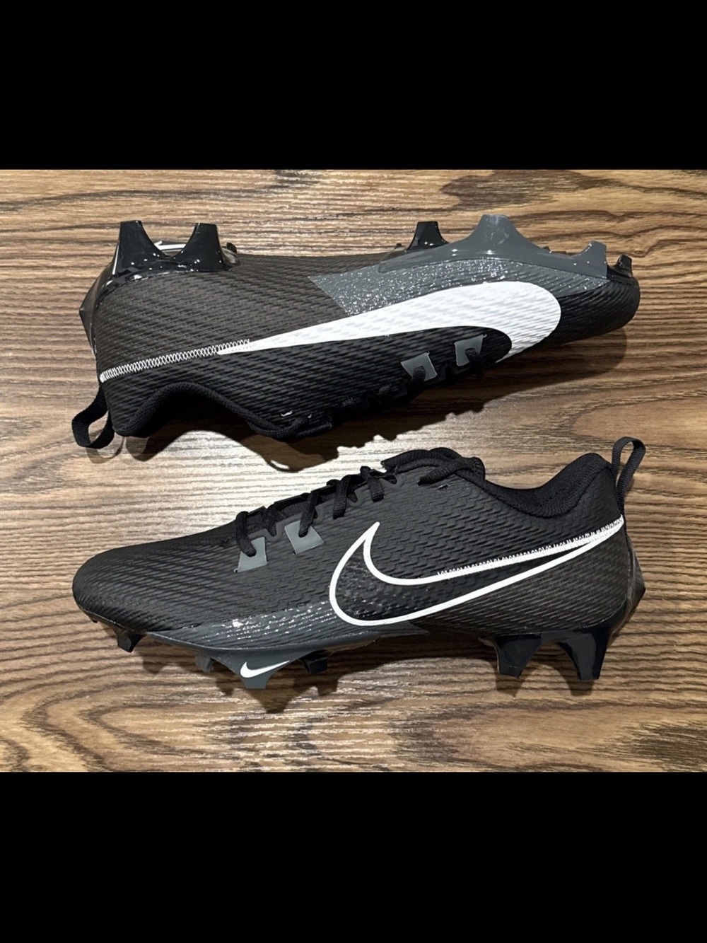 Size 10 Nike Vapor Edge Speed 360 2 Black Smoke Grey Football Cleat FN7764-001
